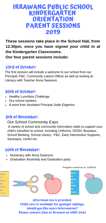 Copy of Irrawang public school transition to school program_ parent Sessions